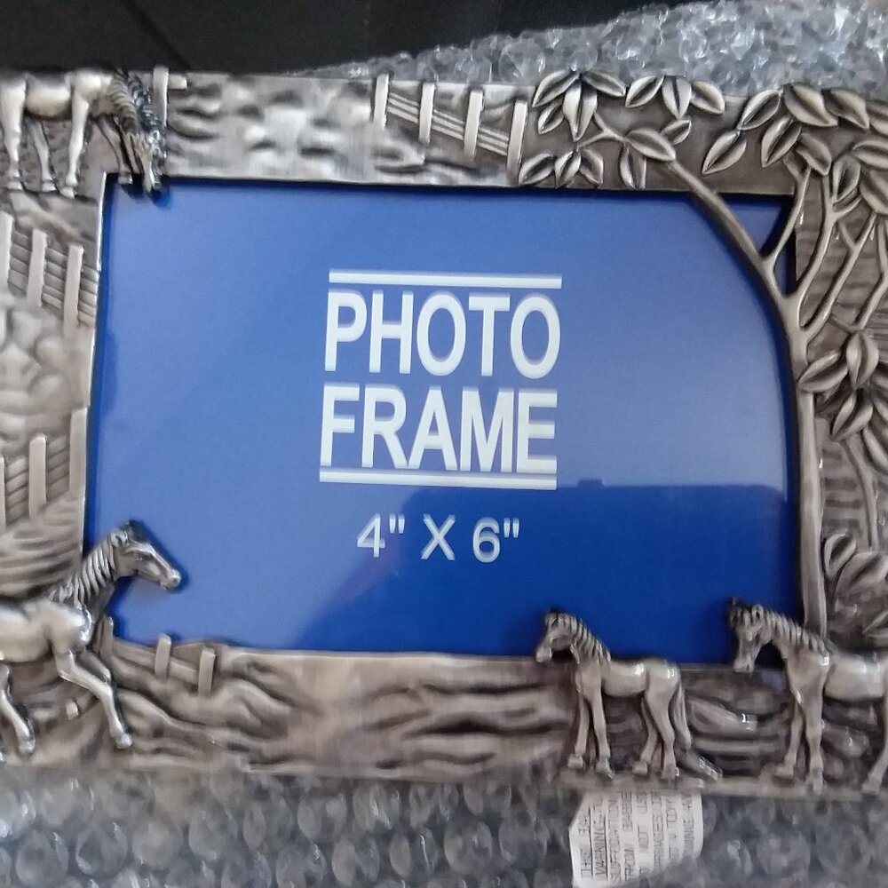Pewter Horse Lovers photo frame 4x6